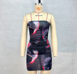 Tube Tops Print Slim Mini Dress GPBY-15311