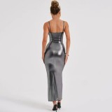Sexy Off Shoulder Sling Maxi Dress GPBY-14526