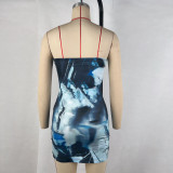 Tube Tops Print Slim Mini Dress GPBY-15311