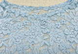 Lace See-Through Long Sleeve Half Body Skirt Two Piece Set GPBY-15743