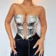 Sexy Bandage Cardigan Skinny PU Vest GPBY-14685