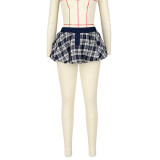 Plaid Print Bottomed Pod Culottes ASL-6769