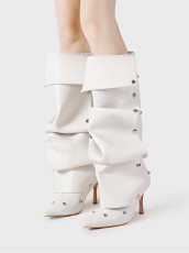 Fashion Stacked Heeled Long Boots GXSJ-128-1