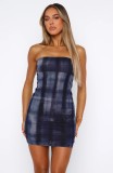 Tube Tops Print Slim Mini Dress GPBY-15311