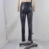 Fashion High Waist PU Leather Pants GPBY-15131