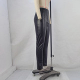 Fashion High Waist PU Leather Pants GPBY-15131