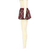 Plaid Print Bottomed Pod Culottes ASL-6769