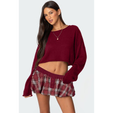 Plaid Print Bottomed Pod Culottes ASL-6769