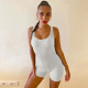 Solid Color Sleeveless Backless Romper GPBY-14469