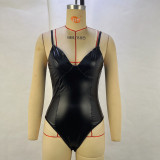 Sexy Sling PU Leather Bodysuit GPBY-1503