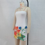 Sexy Print Tube Tops Mini Dress GPBY-15569