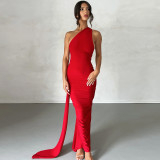 Sexy Backless Pleated Slim Maxi Dress GPBY-15431