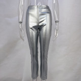 Fashion High Waist PU Leather Pants GPBY-15131