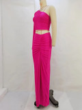 Single Shoulder Sleeve Hollow Out Long Dress GPBY-14231