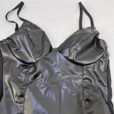 Sexy Sling PU Leather Bodysuit GPBY-1503