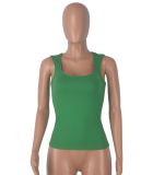 Solid Color Tight U Neck Tops MZ-2840