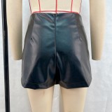High Waist PU Leather Short GPBY-16558