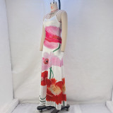 Sexy Print Sling Maxi Dress GPBY-15119
