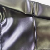 Wrap Chest Backless Tops And Skirts PU Leather Suit  GPBY-14463