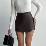High Waist PU Leather Short GPBY-16558