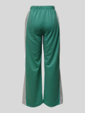 Casual Loose Wide Leg Patchwork Sport Pant MIL-099