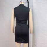 Solid Color Sleeveless Slim Mini Dress GPBY-15923