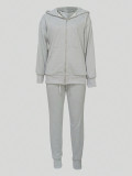Long Sleeve Zipper Hooded Sweatshirt Pants Sport Suit MIL-096