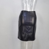 Fashion PU Leather Bandage Skirt GPBY-2177