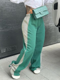 Casual Loose Wide Leg Patchwork Sport Pant MIL-099