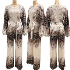 Casual Print Bat Sleeve Loose Jumpsuit MXDF-6162
