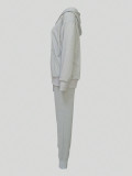 Long Sleeve Zipper Hooded Sweatshirt Pants Sport Suit MIL-096