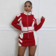 Color Block Long Sleeve Zipper Mini Dress SFY-2793