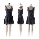 Tie Dye Print Sling Splicing Mini Dress BMF-TW463