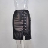 Fashion PU Leather Bandage Skirt GPBY-2177