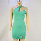 Solid Color Sexy Sling Mini Dress GPBY-22014
