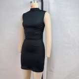 Solid Color Sleeveless Slim Mini Dress GPBY-15923