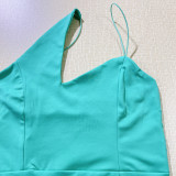 Solid Color Sexy Sling Mini Dress GPBY-22014