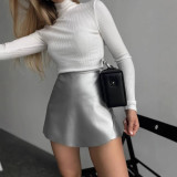 High Waist PU Leather Short GPBY-16558