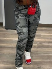 Camouflage Print Straight Pants GYZY-8935-1