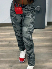 Camouflage Print Straight Pants GYZY-8935-1