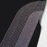 Plus Size Hot Drill Split Maxi Dress NY-3317