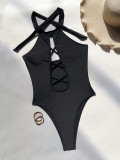 Sexy Halterneck Bikinis One Piece Swimsuit CASF-6629