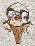 Sexy Tie Up Backless Bikinis Two Piece Swimsuit CASF-6656