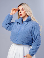 Solid Color Long Sleeve Thick Jacket YH-9003