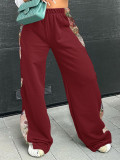 Fashion Print Splicing Loose Pant YH-5295