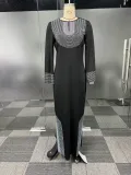 Plus Size Hot Drill Split Maxi Dress NY-3317