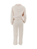 Solid Color Long Sleeve Thickened Sport Suit ZDF-31382