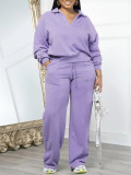 Solid Color Long Sleeve Thickened Sport Suit ZDF-31382