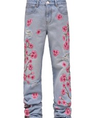 Fashion Embroidered Straight Jeans GDMY-392