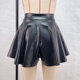 High Waist PU Leather Culottes GPBY-16439
